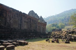 One of the two large structures on the way into the ruins.