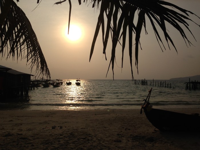 Our spectacular view of the sunrise from outside our tent.