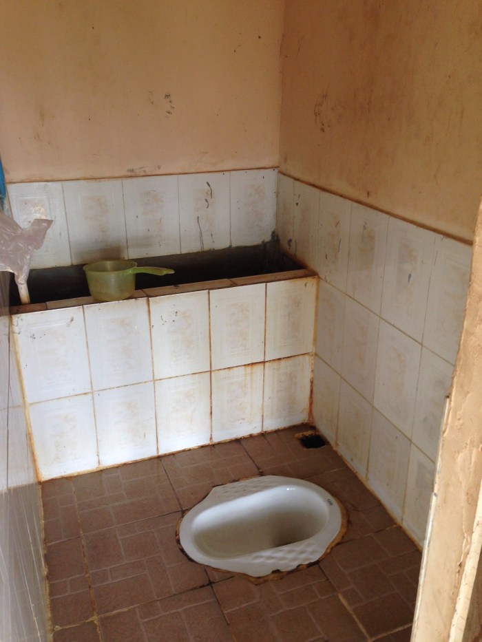 Pretty typical southeast Asian hole in the ground (toilet)