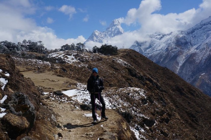 Acclimatization hike above Namche Bazaar.  Ama Dablam (22,493 ft) in the background.