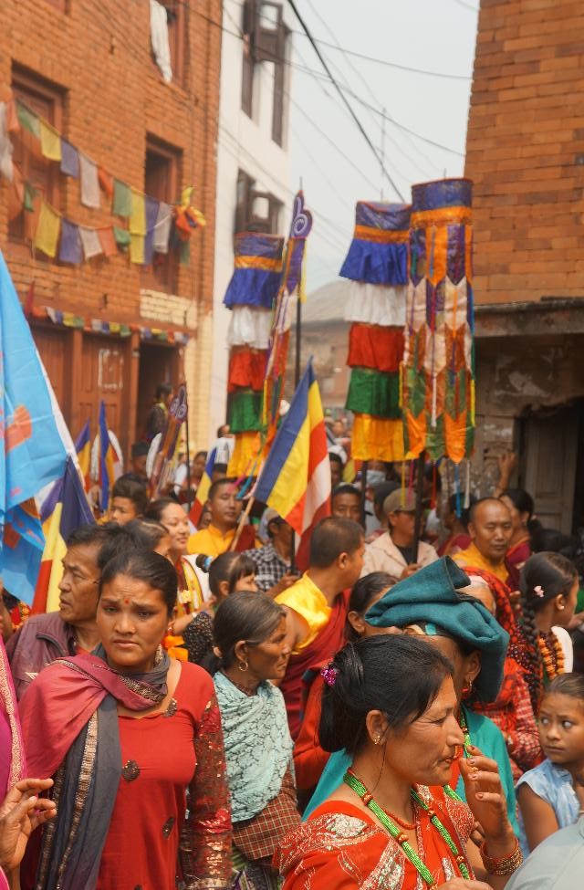 Part of the new years day parade in Bandipur. We eventually followed them into the carnival-like celebration.