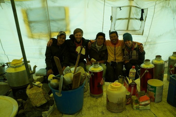 Pemba Sherpa, Brian No Sherpa, Cooking manager, Mima Sherpa, Alison Sherpa