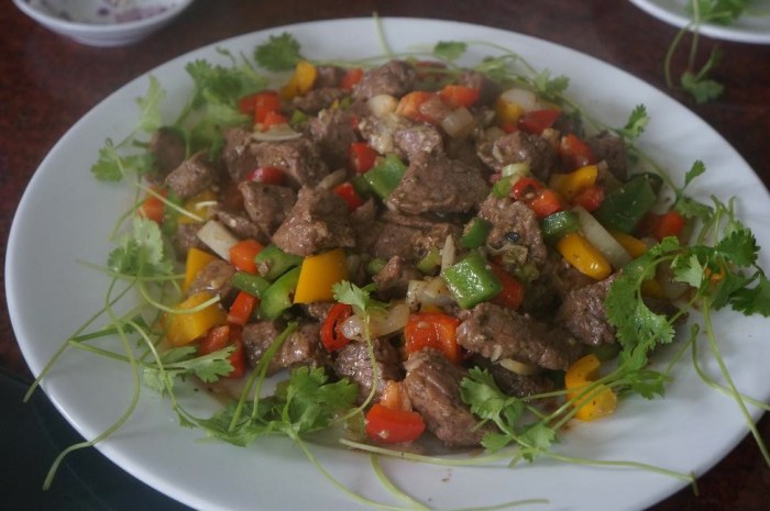 My finished product, beef stir fry chili