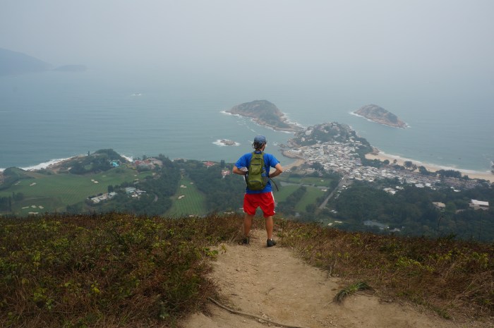 Brian checking out the view from Dragon's Back!