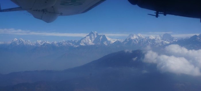 The Himalayas rise up out of nowhere