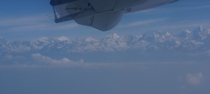 We lucked out with the weather on the way to Lukla