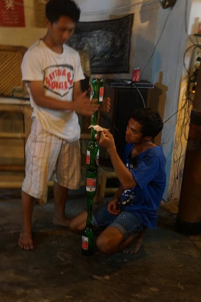 Pretty typical night on the Gillis. The local bartenders have a lot of free time and were excellent at random bar games (and playing western music)