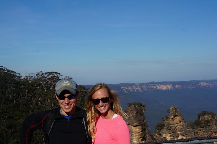 The Three Sisters rock formations at the Blue Mountains.