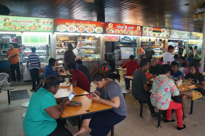 We dined at a large hawker center in Little India where we scored delicious Indian meals for only a couple dollars each!