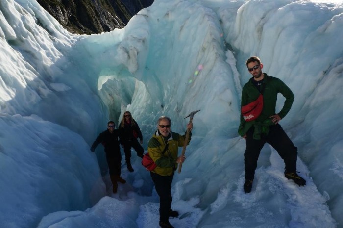 Franz Josef crew. Although it may not look the case, thankfully no one was hurt here.