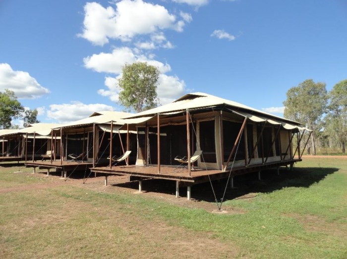 Our camping quarters in the outback.