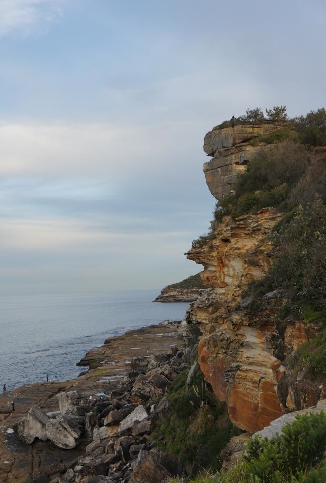 Unique, rugged cliffs near Manly beach.