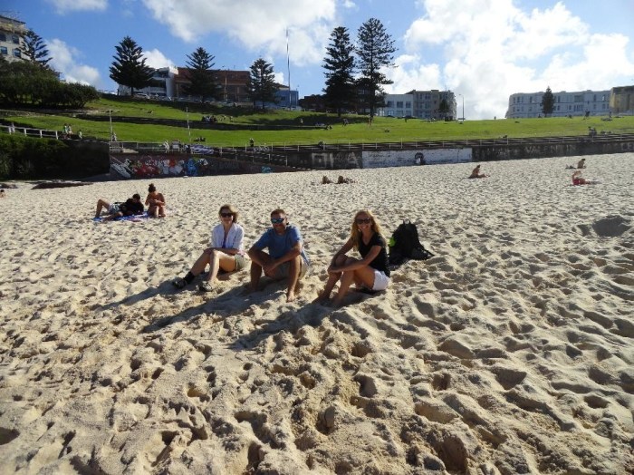 After a short trip, we found the beautiful Bondi beach.