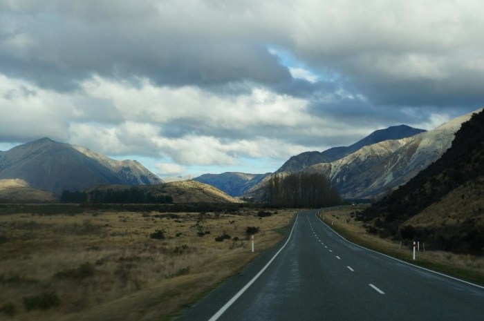 Driving near Arthur's Pass