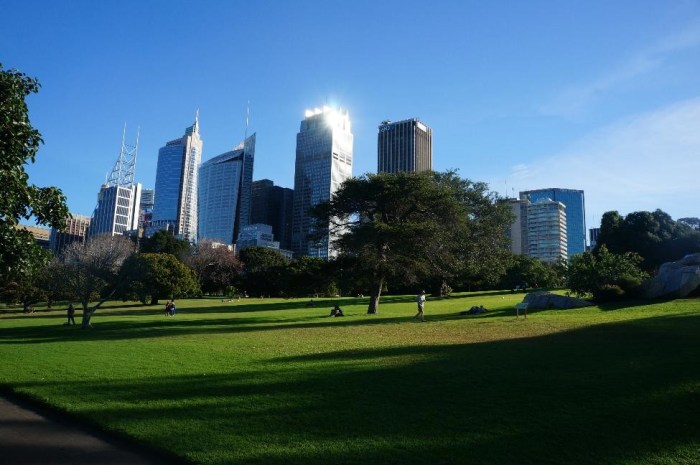 Park near the central business district where Aussies get their rugby on.