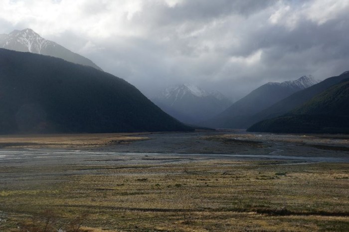 Arthur's Pass had some spectacular natural beauty and no one around