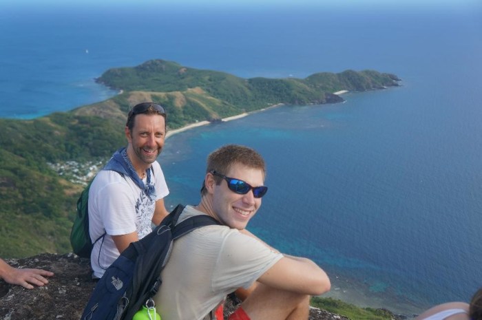 Brian and our new friend, Nussy, enjoying the views.