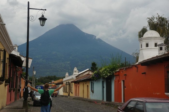 We admired Agua Volcano from afar but that's as close as we got.