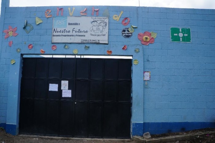 The entrance to the Ninos de Guatemala school we visited.