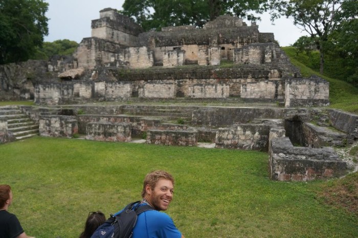 Brian at one of the outer structures