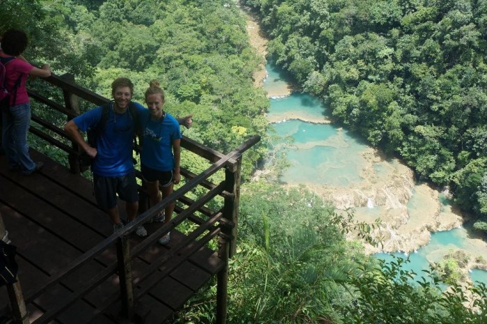 A first look at the pools from the viewing point