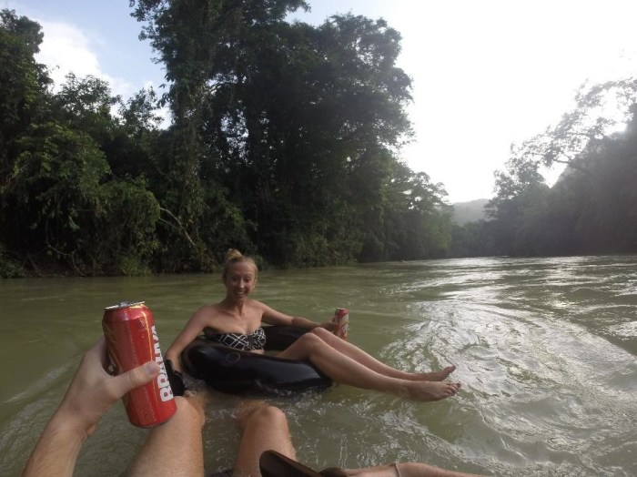 Whitewater beer tubing