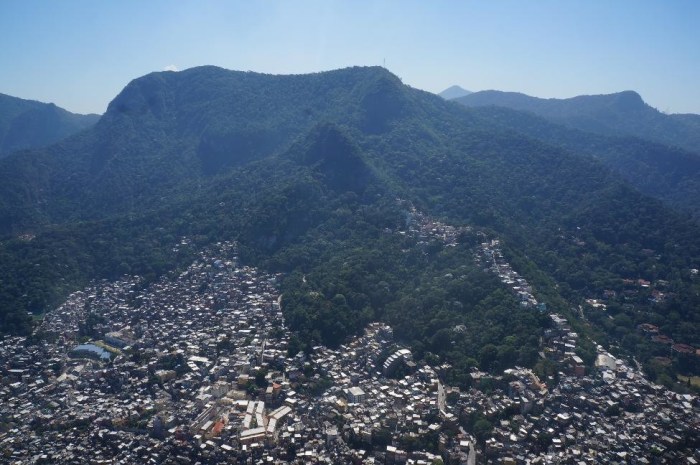 View of one of the favelas on the way up