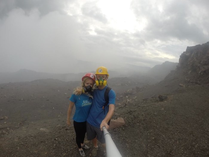 In the active crater of the Masaya complex