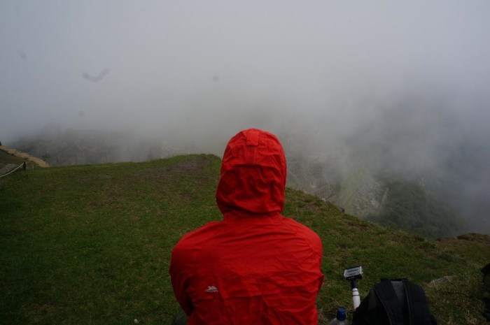 Our view of Machu Picchu started a little foggy..