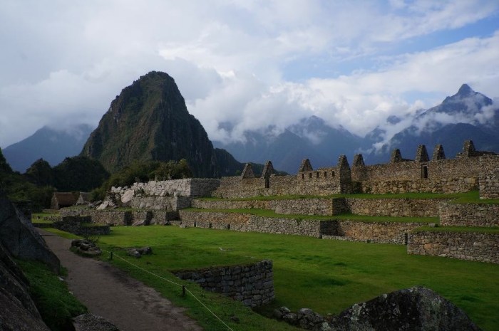 Green space dividing the temples and sacred sector from the agricultural sector.
