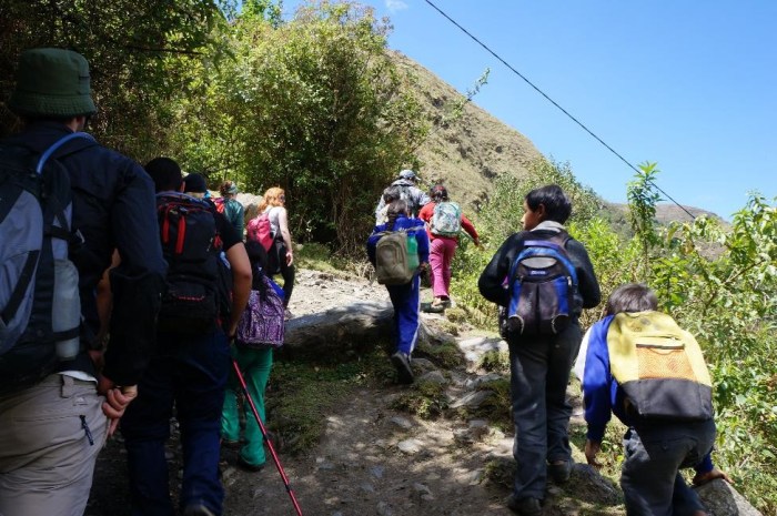 These kids joined us for part of our trek. Of course, they asked for "chocolate" as we walked along.
