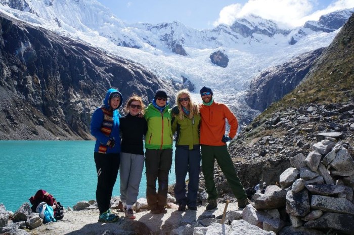 All bundled up during a break at the lake.