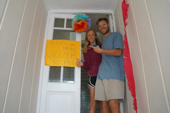 Our welcome sign in Bahia
