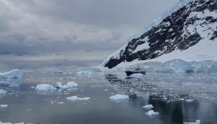 Here is where our ship was anchored for the polar plunge. Do you have goose bumps yet??